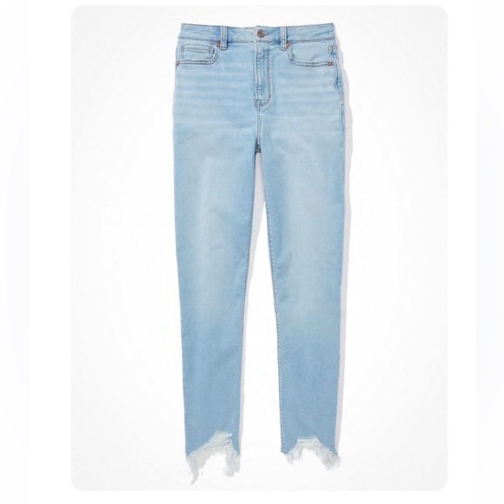 AE Soft Knit Mom Jean Distressed Hem